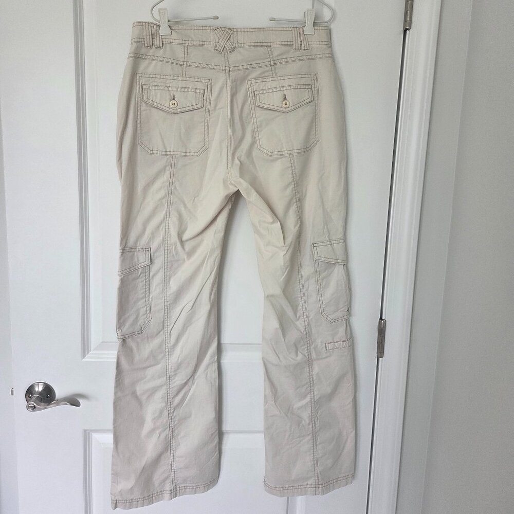 Cotton-On Cargo Wide Leg Pants BOHO Streetwear Utility Beige Women 10 - Picture 2 of 5